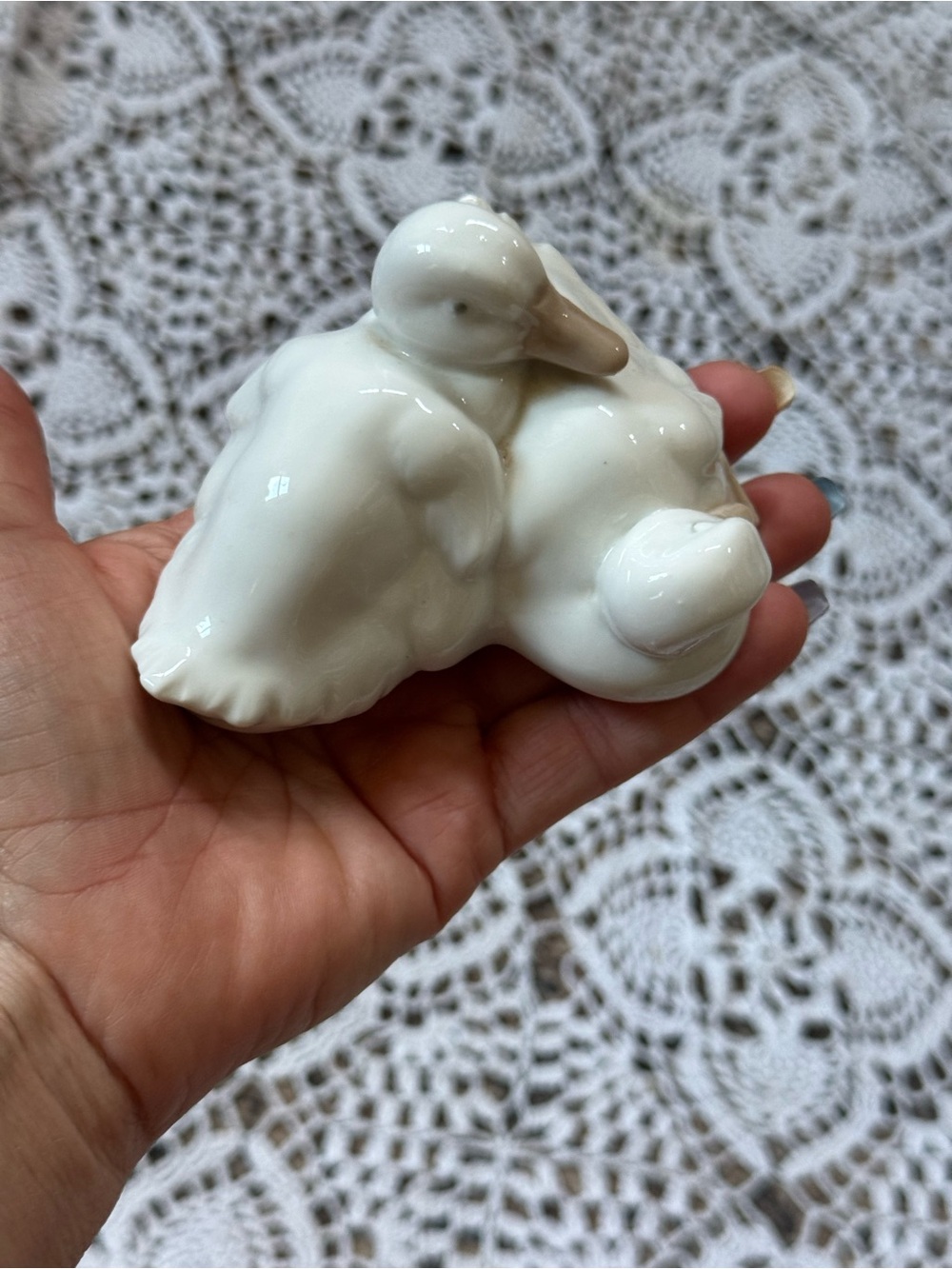 Vintage Lladro Nao Porcelain Ducks Family Figurine Spain